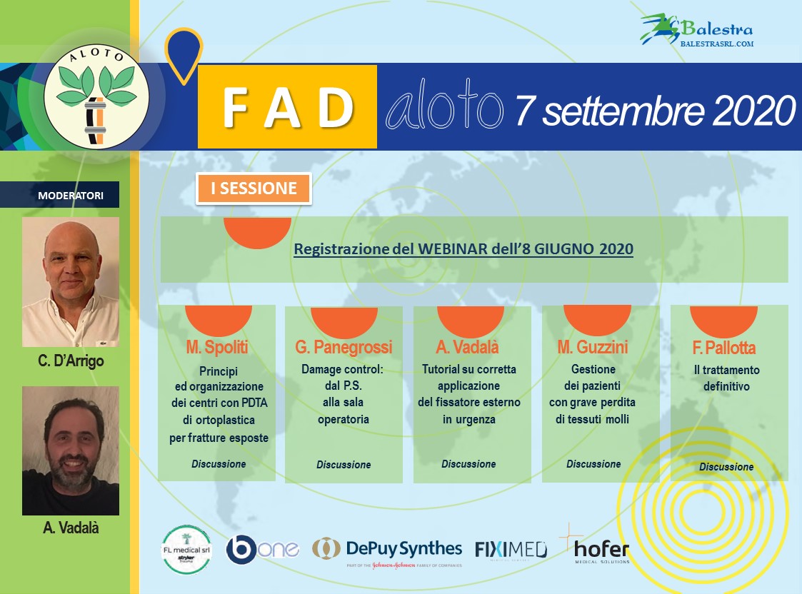 07 SET '20 - 07 SET '21 | FAD - "Le fratture del pilone tibiale e damage control"