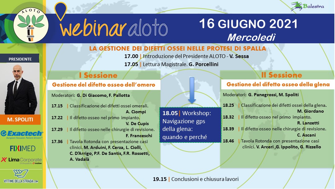16 GIU | WEBINAR A.L.O.T.O. – LA GESTIONE DEI DIFETTI OSSEI NELLE PROTESI DI SPALLA
