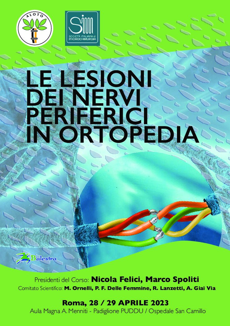 28-29 APR | LE LESIONI DEI NERVI PERIFERICI IN ORTOPEDIA