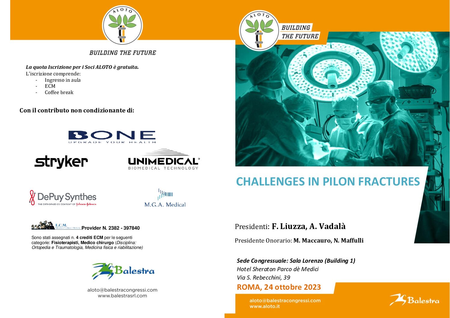 Locandina ufficiale: 24 OTT 2023 | CHALLENGES IN PILON FRACTURES